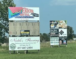A&B Billboards billboards headng into cassville